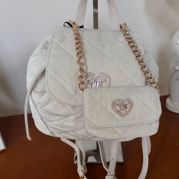 Juicy Couture Cream Quilted Backpack - Picture 3 of 16